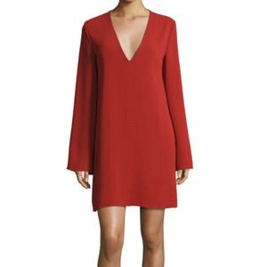 Theory Ulyssa Admiral Crepe V-Neck Shift Dress P